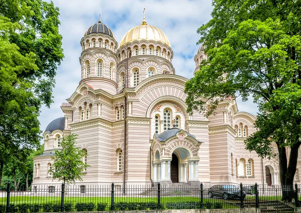 Рига Різдва Христового Православного Собору, Латвія — стокове фото