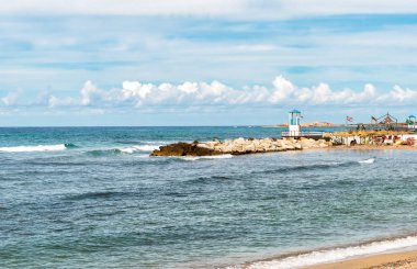 Cennet plaj manzara Trapani, Sicilya, İtalya