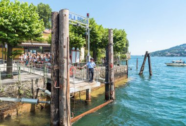Giriş Bella Island lake Maggiore Kuzey İtalya Borromean Adaları.