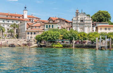 Giriş Bella Island lake Maggiore Kuzey İtalya Borromean Adaları.