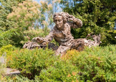 Carolus Linnaeus ABD'de Chicago Botanik Bahçesi, bronz heykel