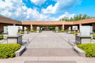 Chicago Botanik Bahçesinde bonsai koleksiyonu sergisi, Glencoe, Illinois, ABD