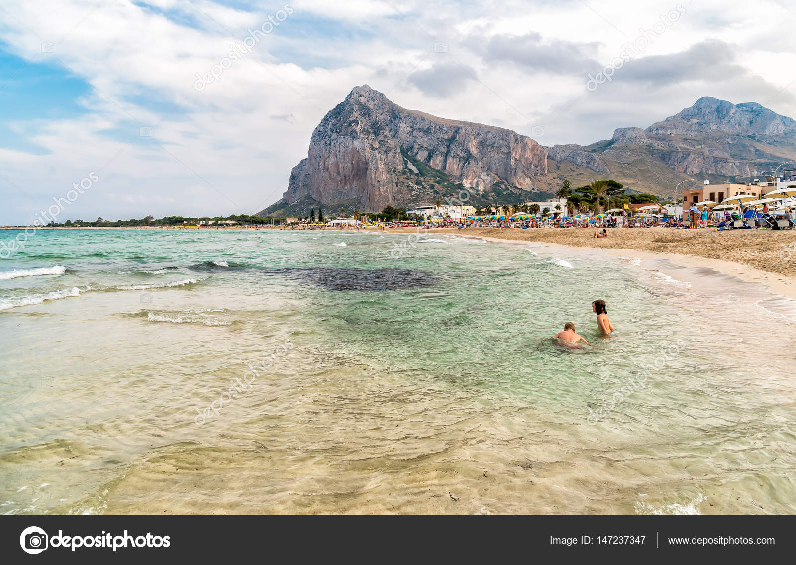 Tourists Enjoy Mediterranean Sea In Famous San Vito Lo Capo