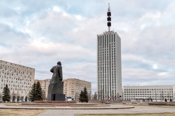 아르한겔스크에서 블라디미르 일리치 레닌 기념비 건물의 프로젝트 조직. — 스톡 사진