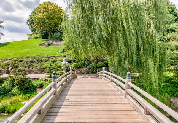 Bridge to Japanese Garden área in Chicago Botanic Garden, Estados Unidos —  Fotos de Stock