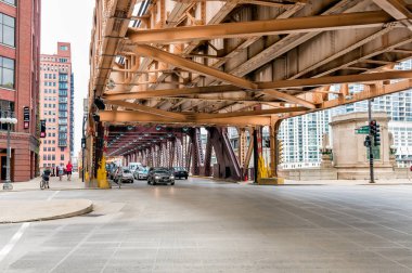 Wacker Drive Downtown Chicago, kentsel sahne.