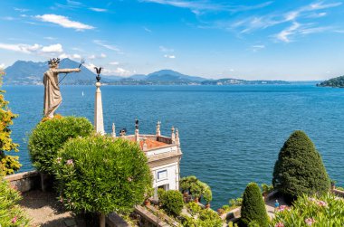 Lake Maggiore Borromean Adası Bella İtalyan peyzaj