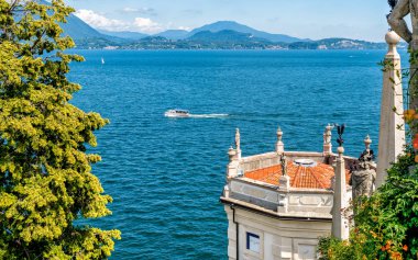Lake Maggiore Borromean Adası Bella İtalyan peyzaj