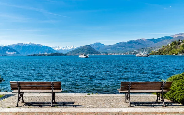 Paisaje del Lago Mayor, Italia — Foto de Stock