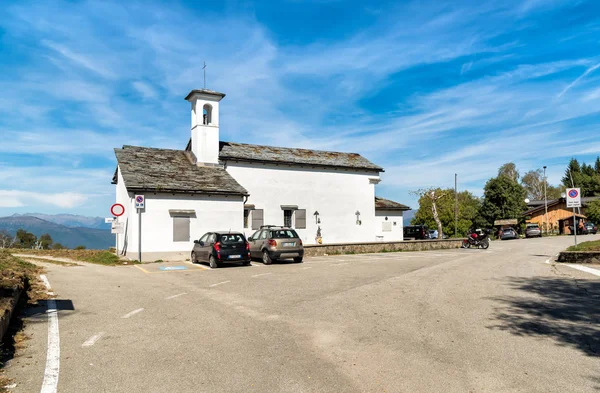 Madonna della neve Chiesa, il santuario dei caduti della Divisione Garibaldi, sul Passo di Forcora — Foto Stock