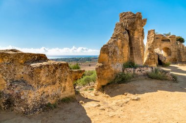 Agrigento, Sicilya, İtalya tapınaklarda vadi Park