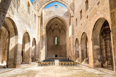Santa Maria dello Spasimo Unfinished Kilisesi, Kalsa bölge, Palermo, Sicilya, İtalya'nın en eski yerleşim yerlerinden biri yer alır