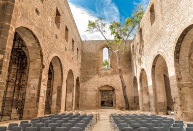 Santa Maria dello Spasimo Unfinished Kilisesi, Kalsa bölge, Palermo, Sicilya, İtalya'nın en eski yerleşim yerlerinden biri yer alır