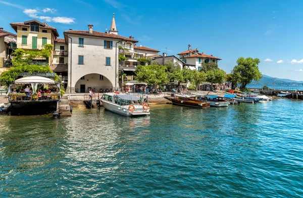 Stresa Verbania Itália Julho 2016 Vista Ilha Dos Pescadores Isola — Fotografia de Stock