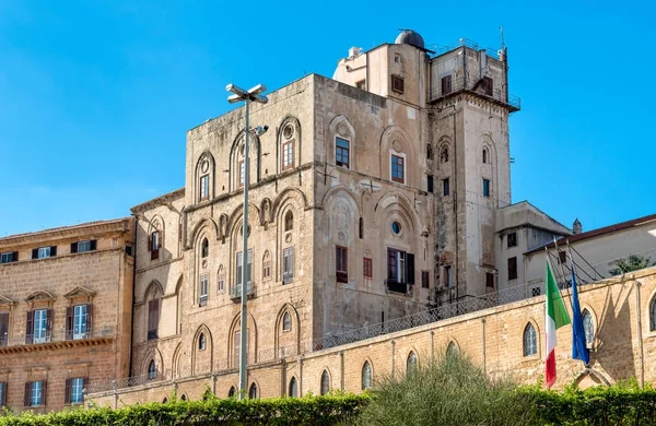 Vista Del Palacio Norman Situado Parte Más Antigua Palermo Sicilia —  Fotos de Stock