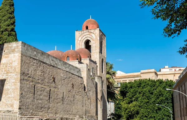 Blick Auf San Giovanni Degli Eremiti Arabische Architektur Palermo Sizilien — Stockfoto