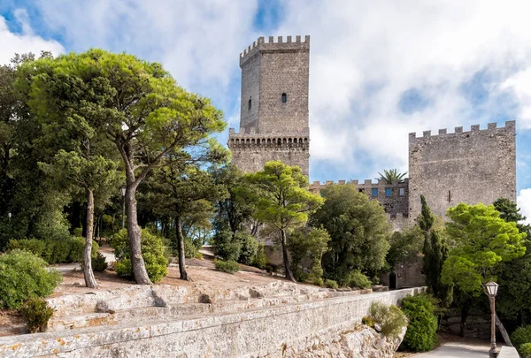 Torre Del Castillo Venus Normancastleof Erice Sicilia Italia — Foto de Stock