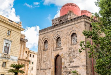 Cephe San Cataldo Katolik Kilisesi'nin Palermo, Sicilya, İtalya