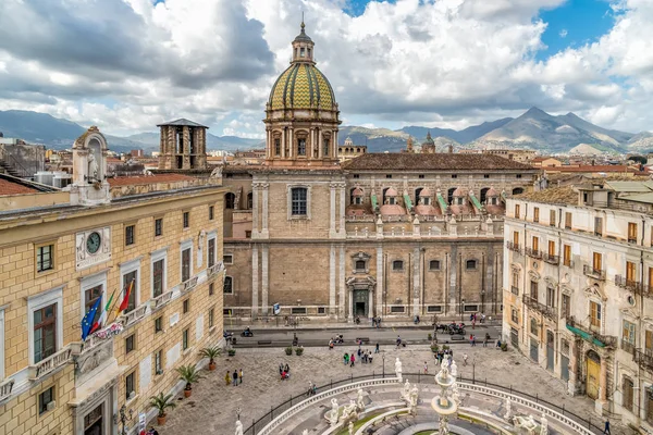 Palermo Sizilien Italien Oktober 2017 Blick Auf Die Kirche San — Stockfoto
