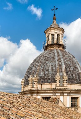 Palermo, Sicilya, İtalya için Santa Caterina kilise kubbe görünümü