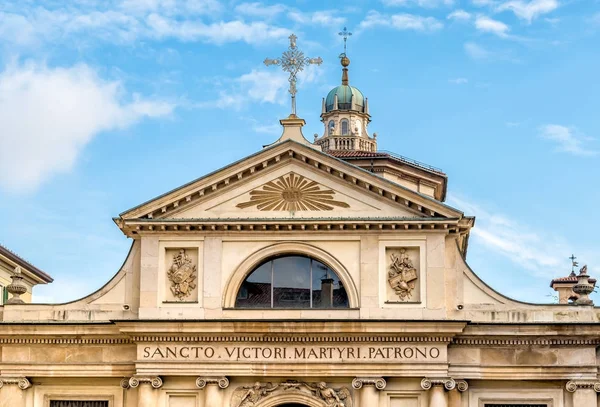 Blick Auf Die Romanische Basilika Der Kirche San Vittore Varese — Stockfoto