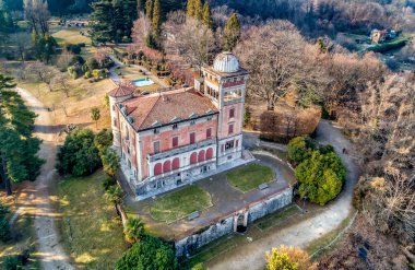 Villa Toeplitz Sant Ambrogio Varese, İtalya'nın içinde havadan görünümü