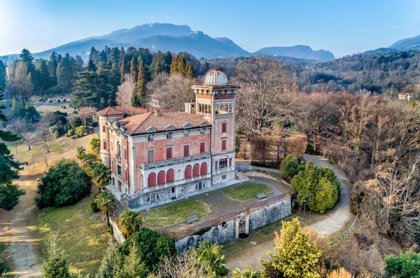 Flygfoto Över Villa Toeplitz Sant Ambrogio Varese Italien — Stockfoto