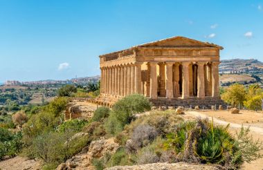 Agrigento, Sicilya, İtalya tapınaklarda Vadisi park bulunan Concordia Tapınağı,