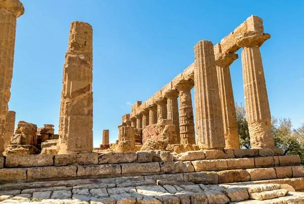 Templo Juno Localizado Parque Vale Dos Templos Agrigento Sicília Itália — Fotografia de Stock