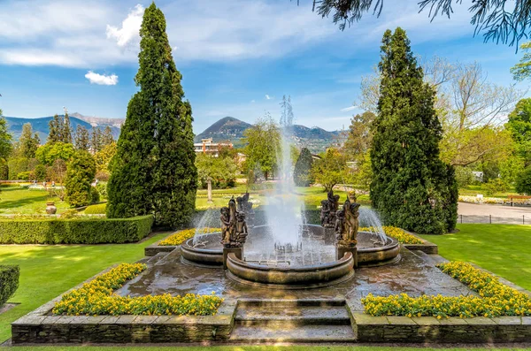 Fountain Botanical Garden Villa Taranto Pallanza Verbania Italy — Stock Photo, Image