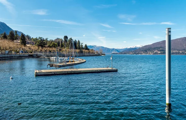 Porto Valtravaglia Situado Orillas Del Lago Mayor Provincia Varese Italia — Foto de Stock