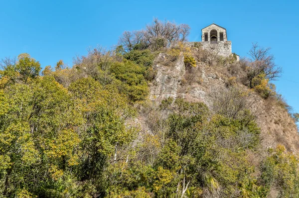 Utsikt Över Små Sten Kyrkan Saint Veronica Rocca Cald Castelveccana — Stockfoto