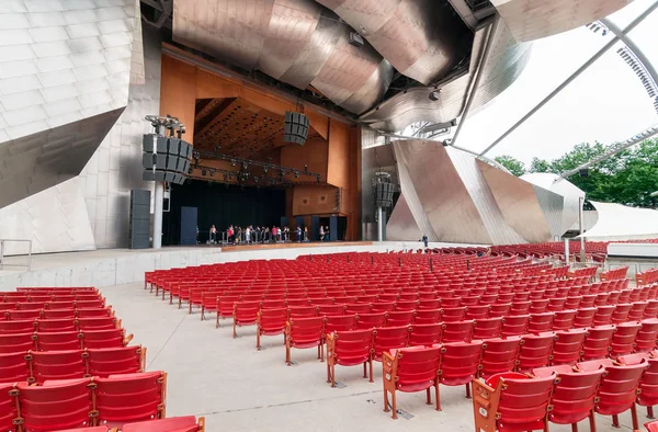 Chicago Illinois Usa August 2014 Red Concert Chairs Jay Pritzker — Stock Photo, Image