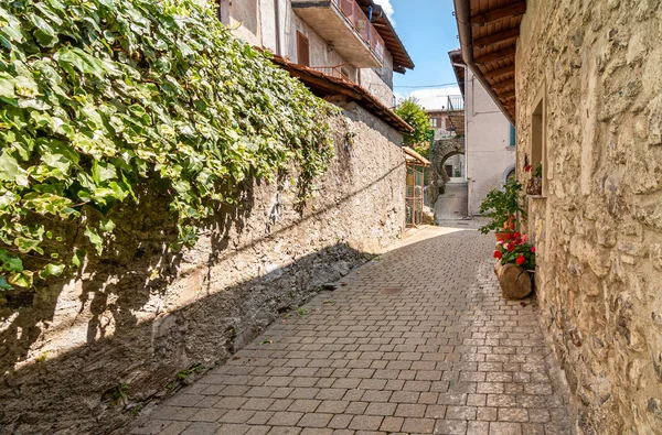 Rue Étroite Ancien Village Montagne Zelbio Situé Dans Province Côme — Photo