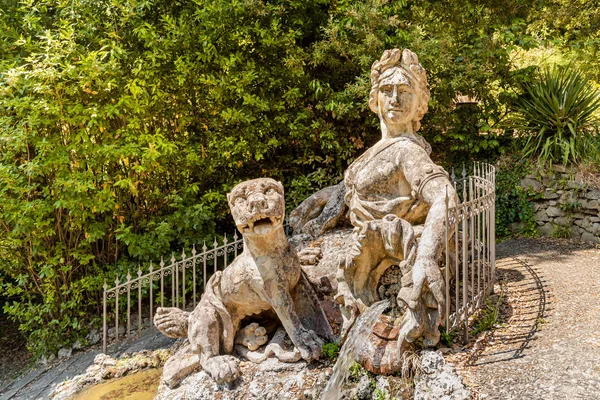Statue Historic Garden Garzoni Collodi Municipality Pescia Province Pistoia Tuscany — Stock Photo, Image