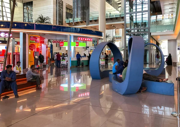 Маскат Оман Февраля 2020 Года Интерьер Нового Терминала Международном Аэропорту — стоковое фото