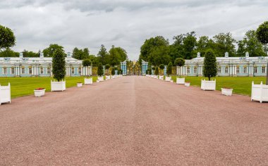 Catherine Sarayı Parkı 'nın etrafında mimarlık, Tsarskoye selo, iSaint Petersburg, Rusya