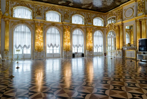 Puszkin Sankt Petersburg Rosja Maja 2015 Wnętrza Cesarskiego Pałacu Katarzyny — Zdjęcie stockowe