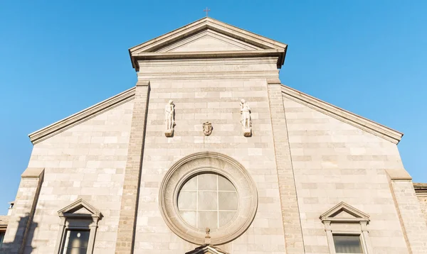 Fasáda Kostela Svatých Gervasio Protasio Historickém Centru Domodossola Itálie — Stock fotografie