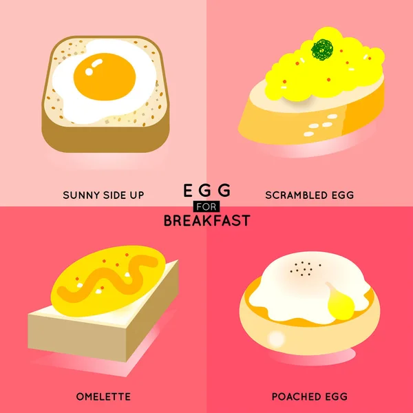 Kahvaltı için yumurta — Stok Vektör