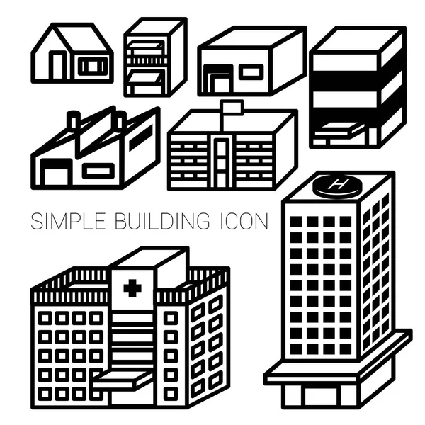 Ícono DE CONSTRUCCIÓN SIMPLE — Archivo Imágenes Vectoriales