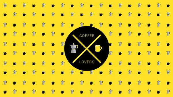 Coffee Lovers vzor — Stockový vektor