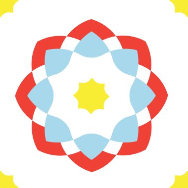 Çiçek deseni sarı köşesi