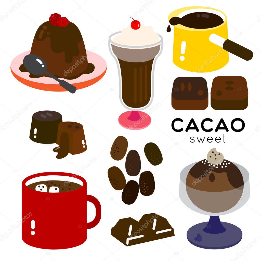 Sweet Menu Is Made From Cacao Premium Vector In Adobe Illustrator Ai Ai Format Encapsulated Postscript Eps Eps Format