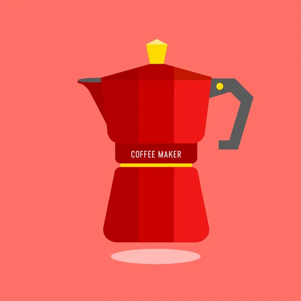 Kávovar červená — Stockový vektor