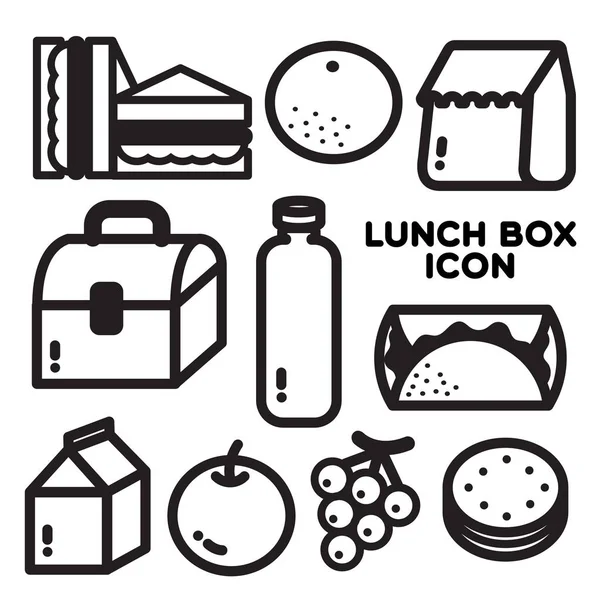 Lunchbox-ikonen — Stock vektor
