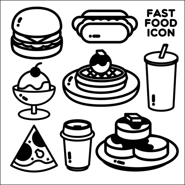 Ikona jedzenie fast — Wektor stockowy