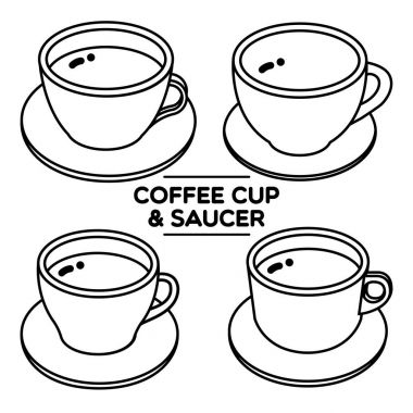 Kahve fincanı ve çay tabağı.