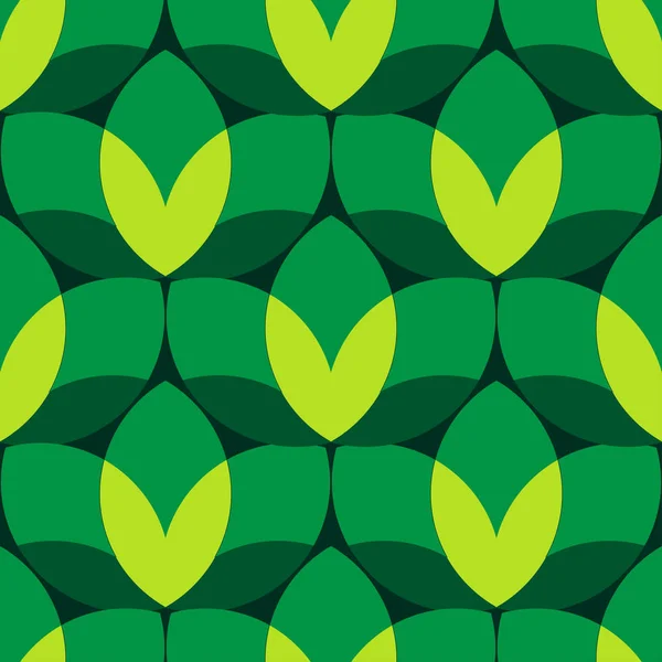 Großes grünes Blattmuster — Stockvektor