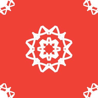 Kırmızı zemin üzerine oryantal desen